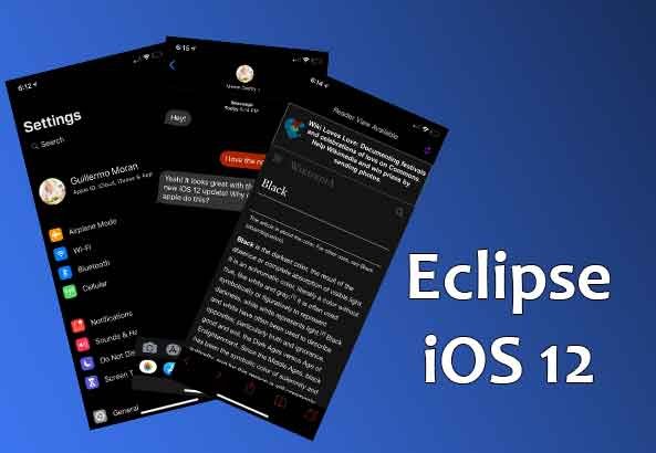 Eclipse Dark Mode Jailbreak Tweak For IOS 12 IPhone And IPad Cydia Eclipse Dark Mode Jailbreak Tweak For IOS 12 IPhone And IPad Cydia