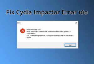Cydia Impactor Error 160