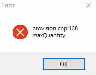 provision cpp 138 maxQuantity