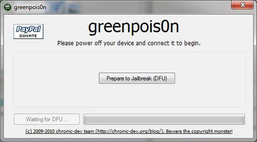 GreenPois0n jailbreak Tool