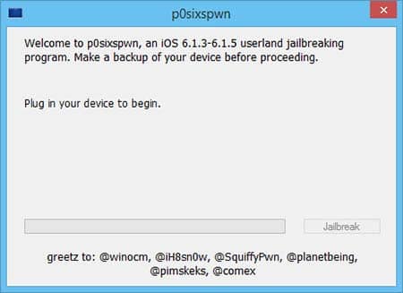 P0sixspwn Jailbreak tool