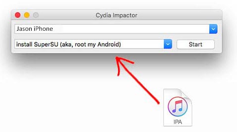 cydia impactor Drag and Drop iPA