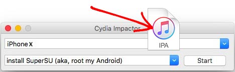 cydia impactor drag and drop