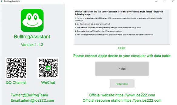 Install BullFrog Assistant on iOS